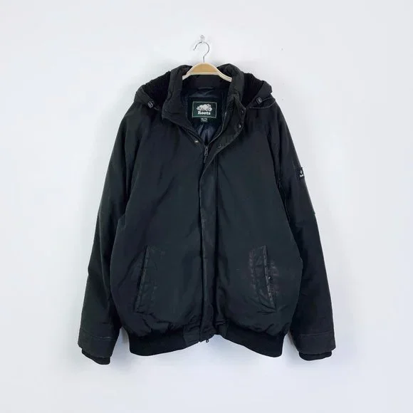 ⚡️SOLD⚡️ roots 2018 jasper black down parka - size xxl - Picture 2 of 14